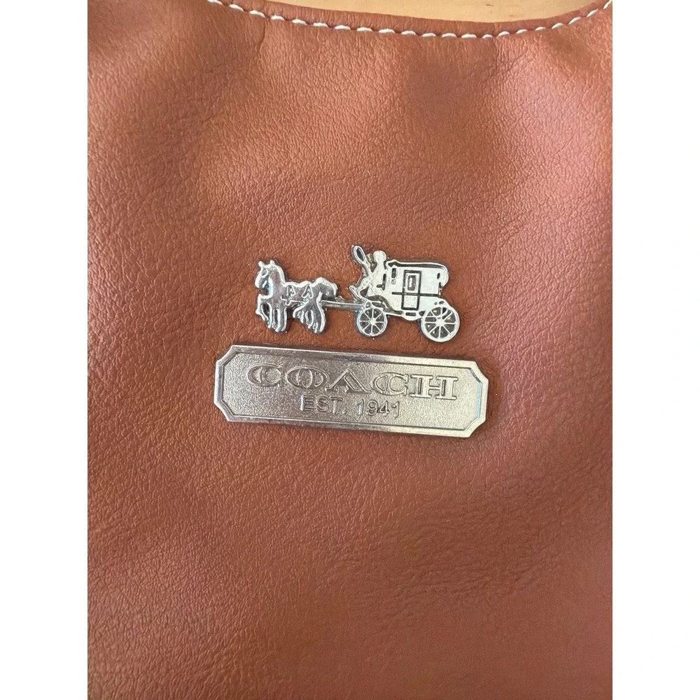 Coach Ashley Leather‎ Convertible Satchel Shoulder Bag Brown